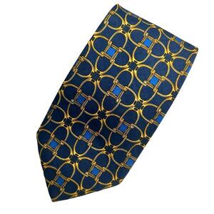 Brooks Brothers Makers Mens Silk Neck Tie Chained Horse Bit Classic Equestrian